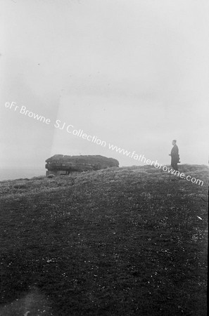 BALLYCASTLE DOONABRISTA ROCK APPROACHING EDGE OF CLIFF FROM S.